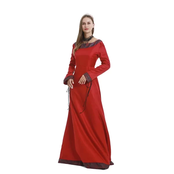 Medieval Gothic Cosplay Costumes For Women Halloween Carnival Party Performance Long Sleeve Middle Ages Renaissance Dresses - Image 2